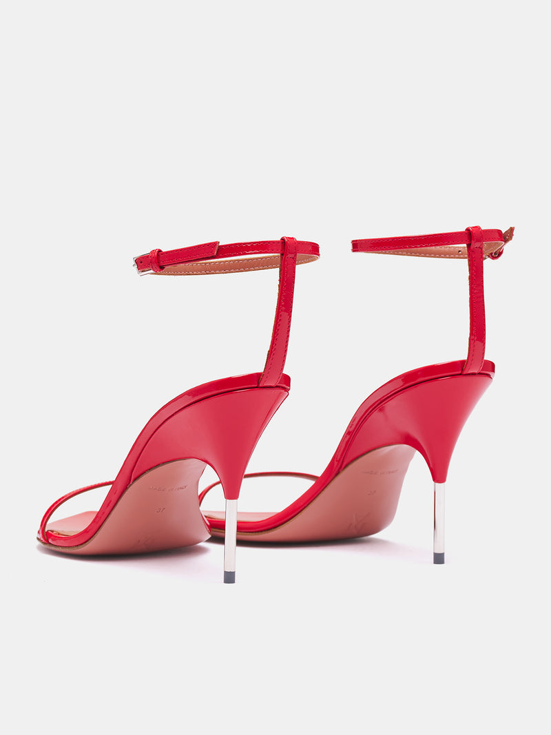 Bruna Heeled Sandals (BRUNA-RED-SILVER)