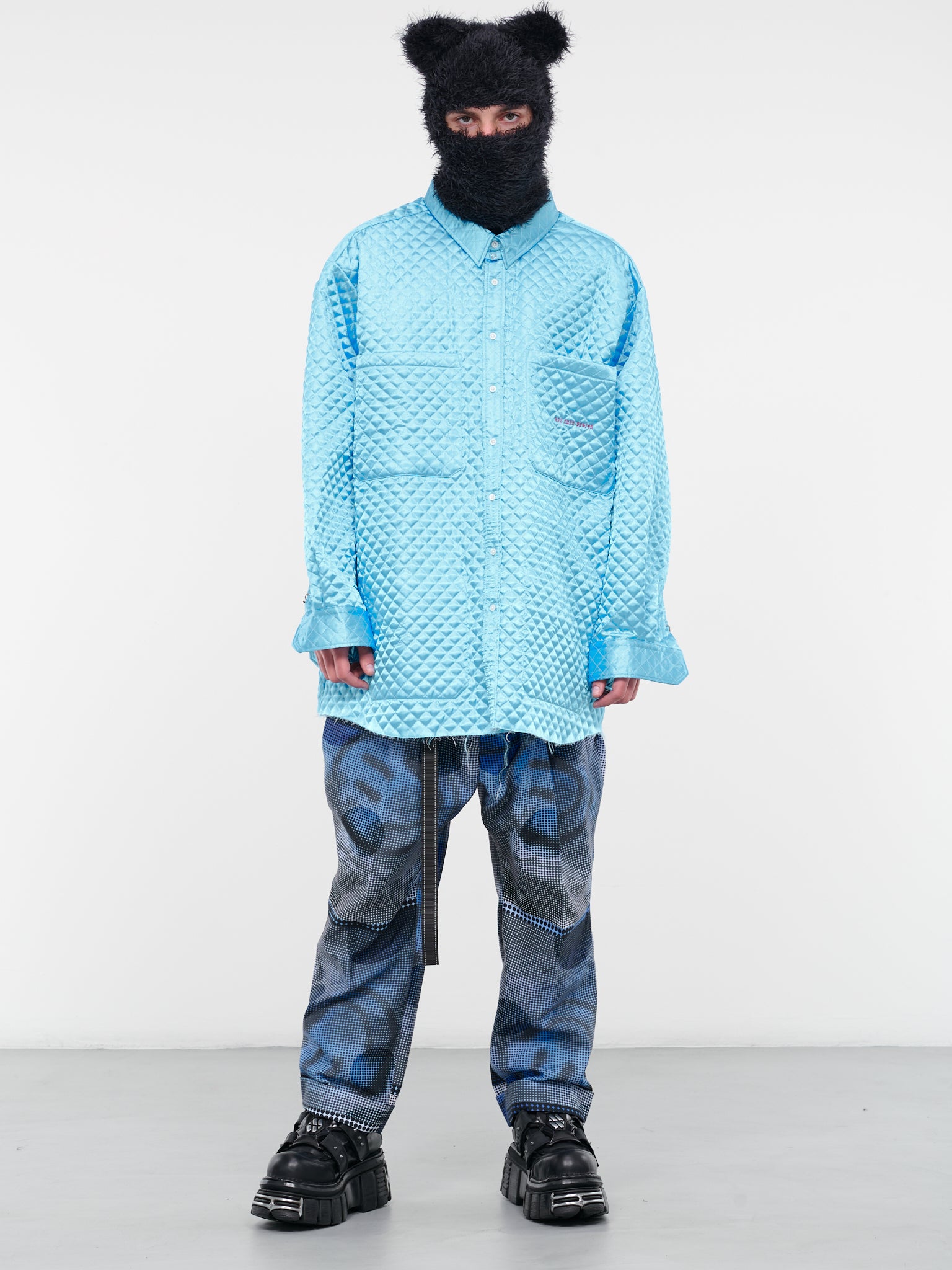 Diamond Quilt Big Shirt (BS239409-BLUE)