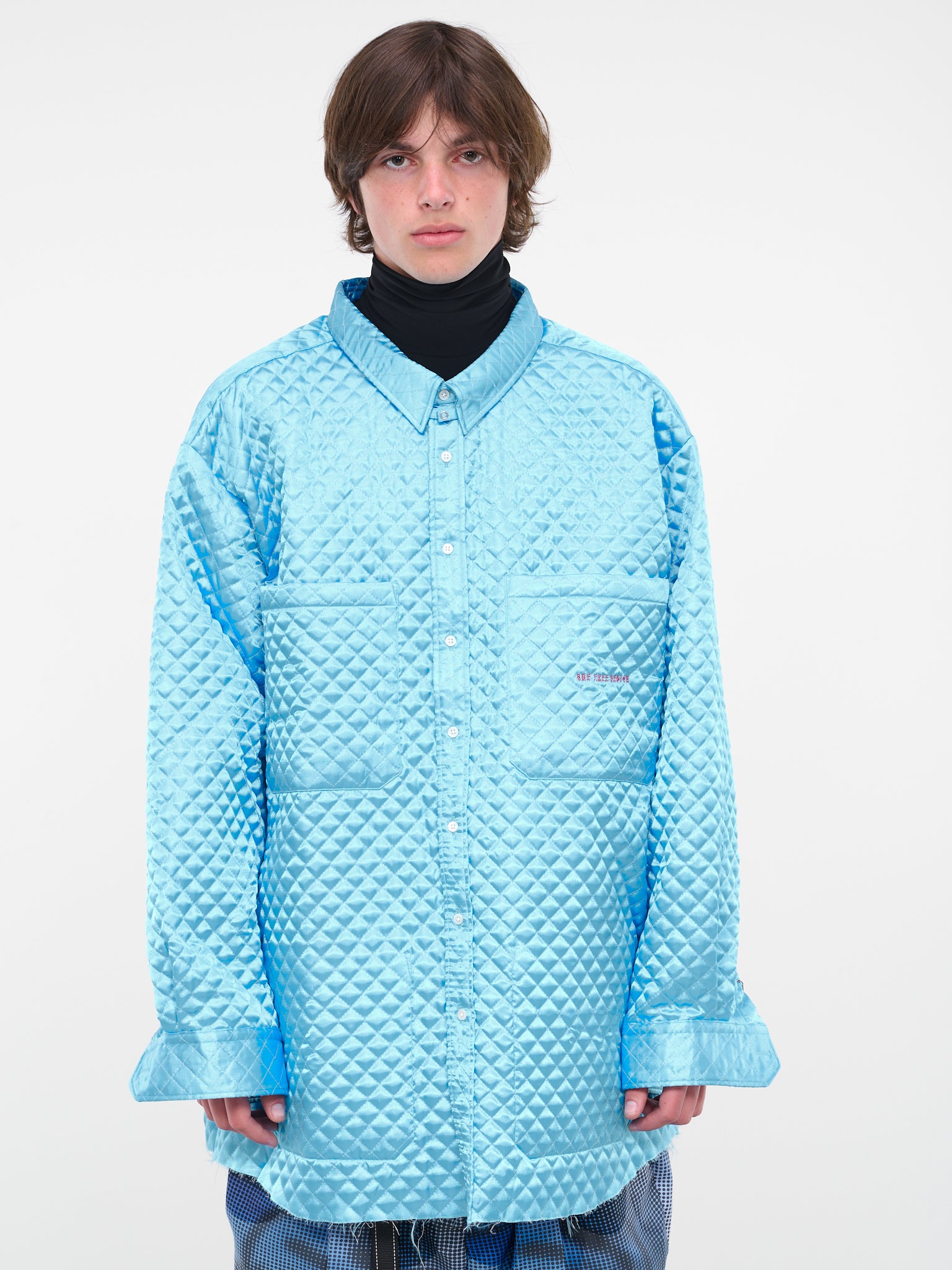 Diamond Quilt Big Shirt (BS239409-BLUE)