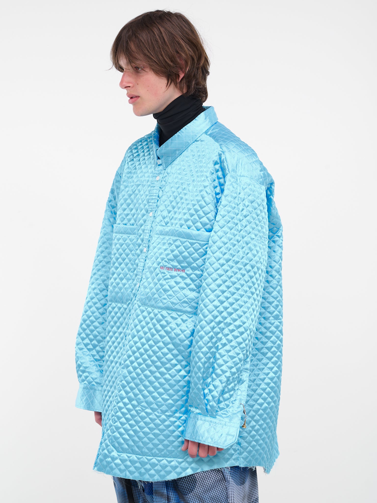 Diamond Quilt Big Shirt (BS239409-BLUE)