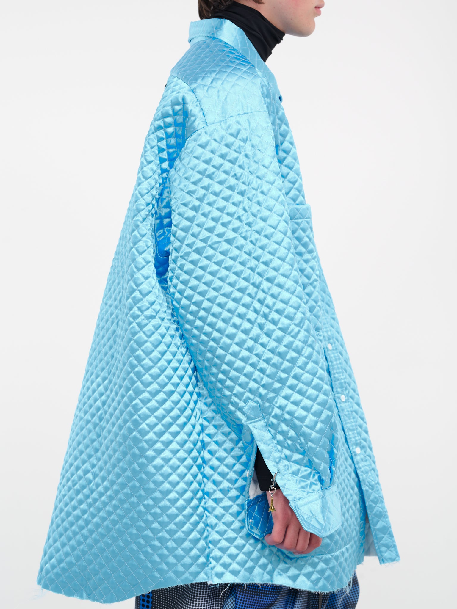 Diamond Quilt Big Shirt (BS239409-BLUE)