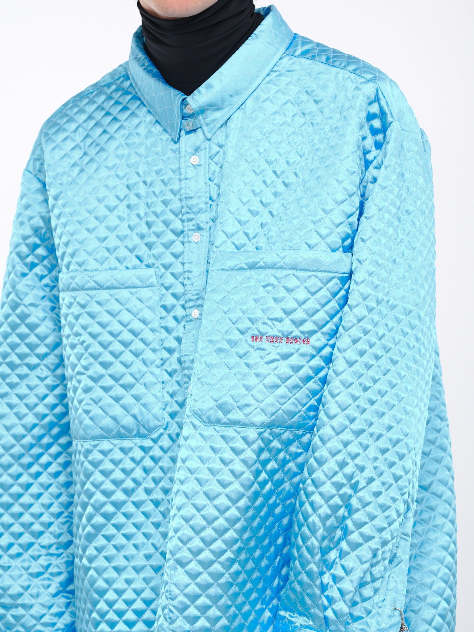 Diamond Quilt Big Shirt (BS239409-BLUE)
