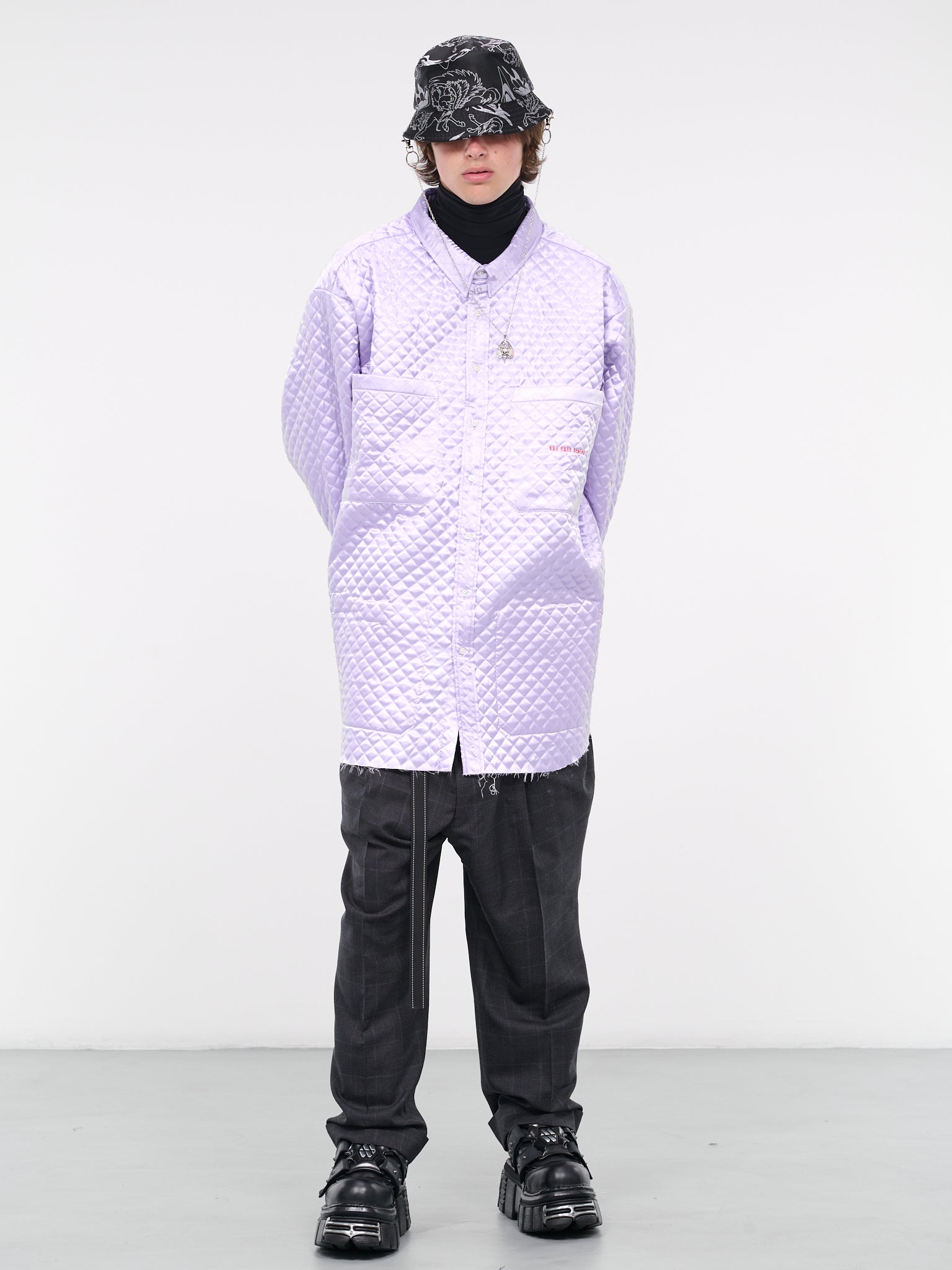 Diamond Quilt Big Shirt (BS239409-PURPLE)