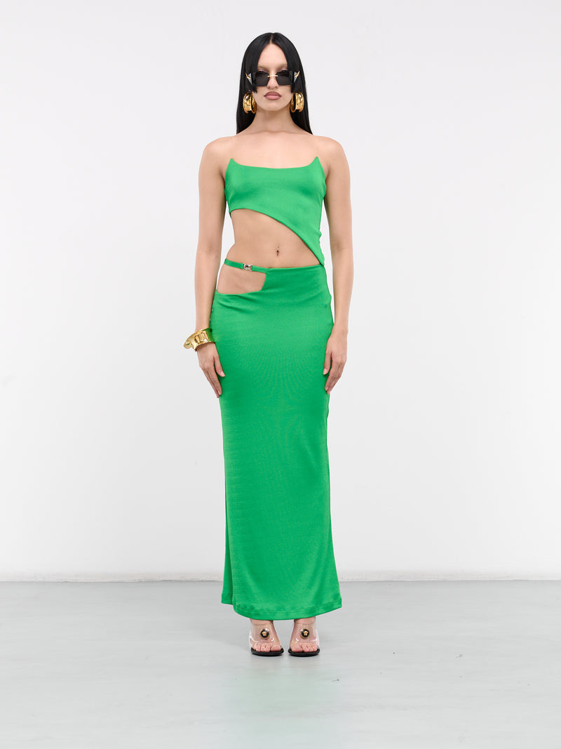 Slanted Off-Shoulder Tube Tank (SOSTT-GREEN)