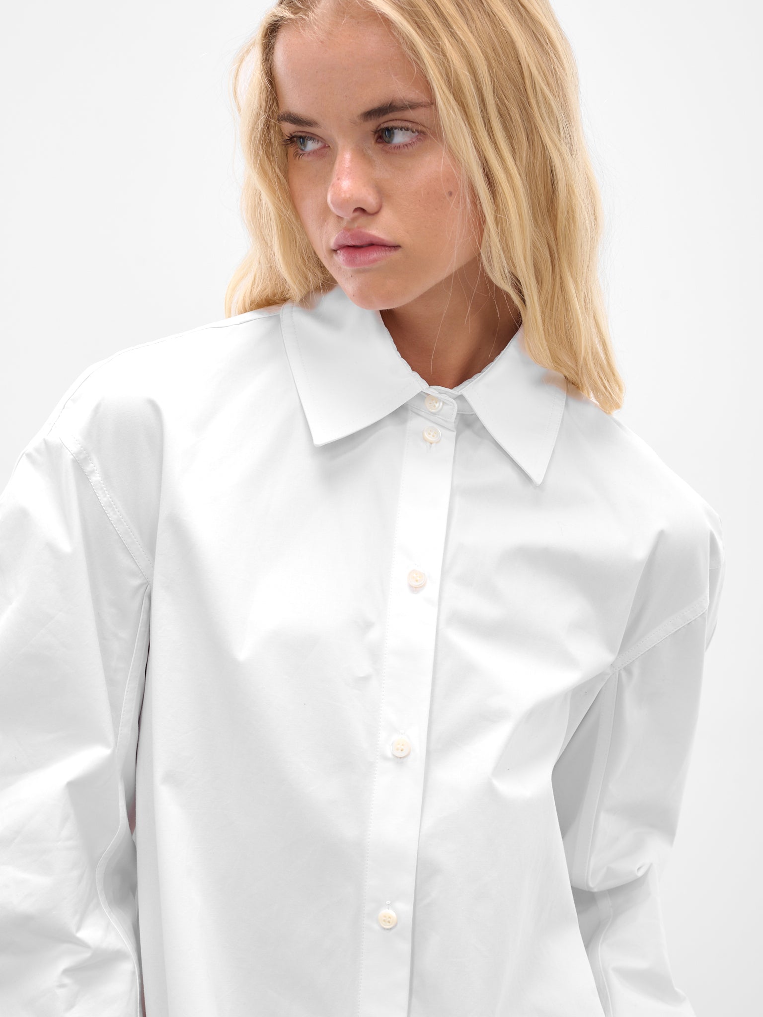 womens shirt dress white The White Ovalo Shirt Dress (DRW00686AW00648-WHITE)
