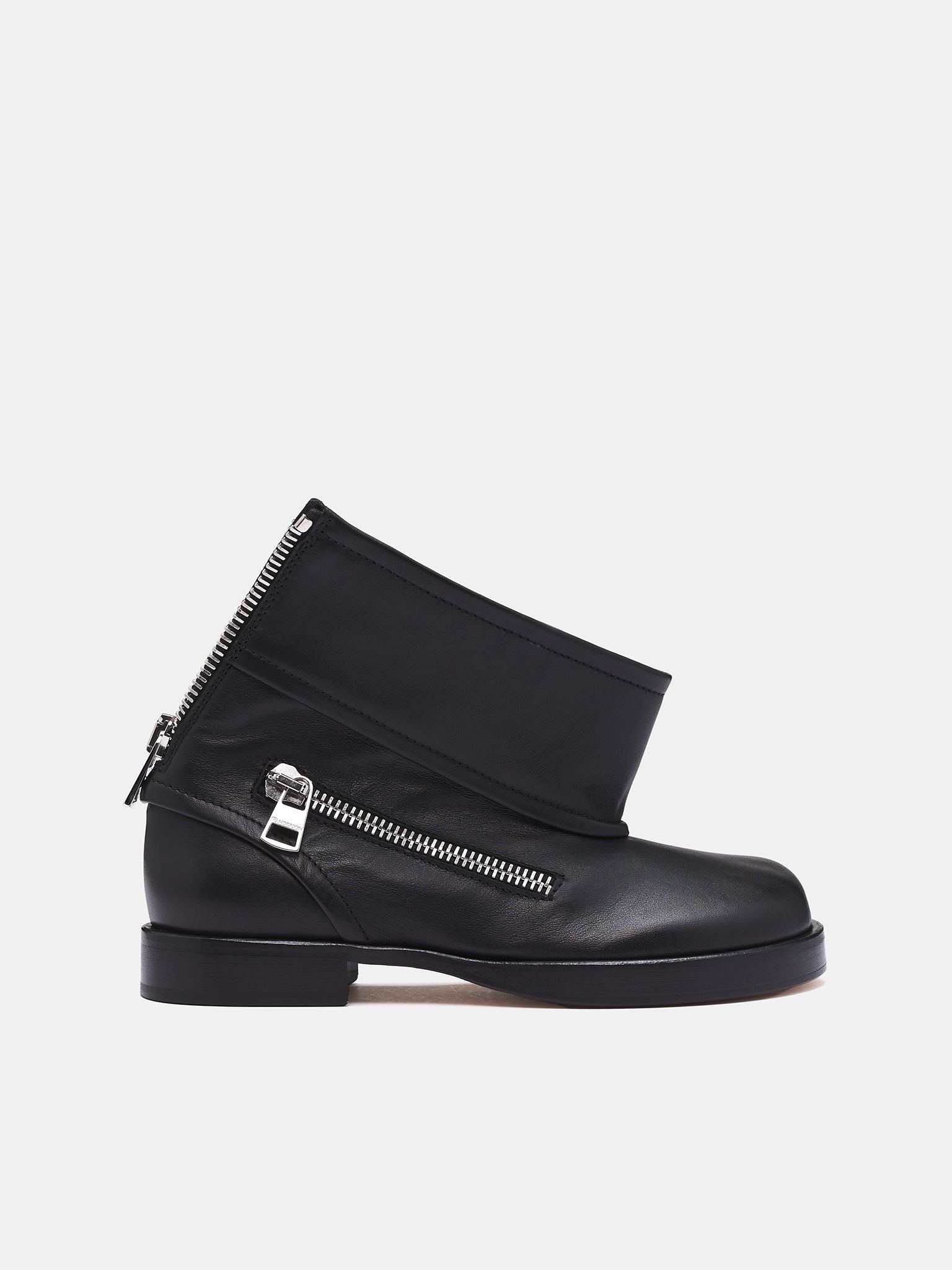 Biker Leather Ankle Boots (BT0101-LA0268-BLACK)