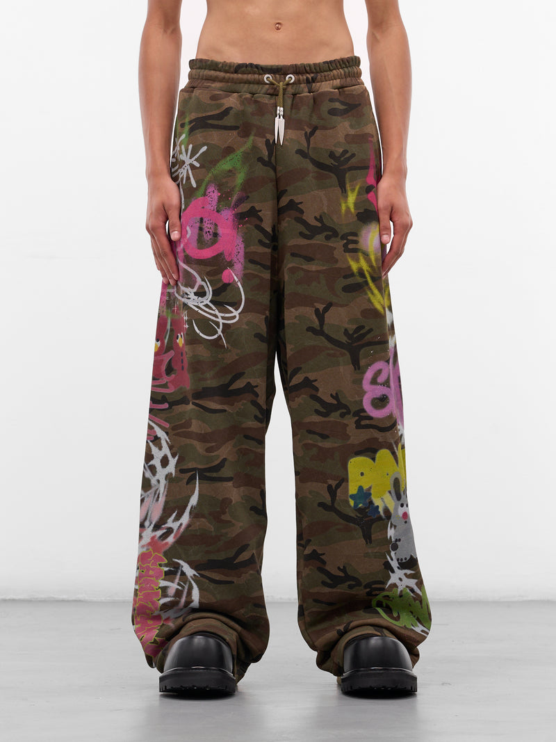 Camo Graffiti Graphics Sweatpants (BUPA0101-CAMOUFLAGE)
