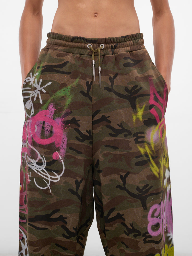 Camo Graffiti Graphics Sweatpants (BUPA0101-CAMOUFLAGE)
