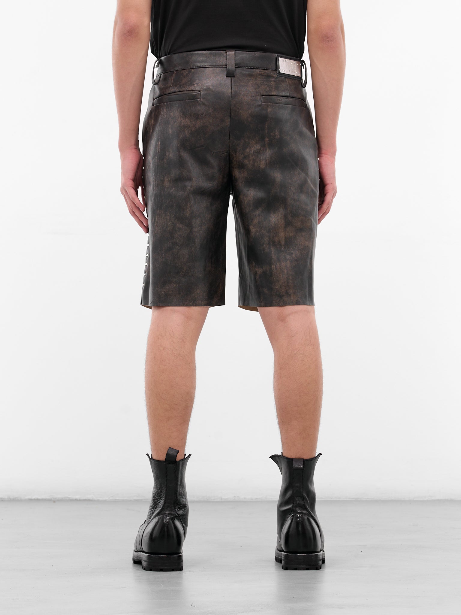 Brown Business Leather Shorts (BUSINESS-LEATHER-SHORT-BROWN)
