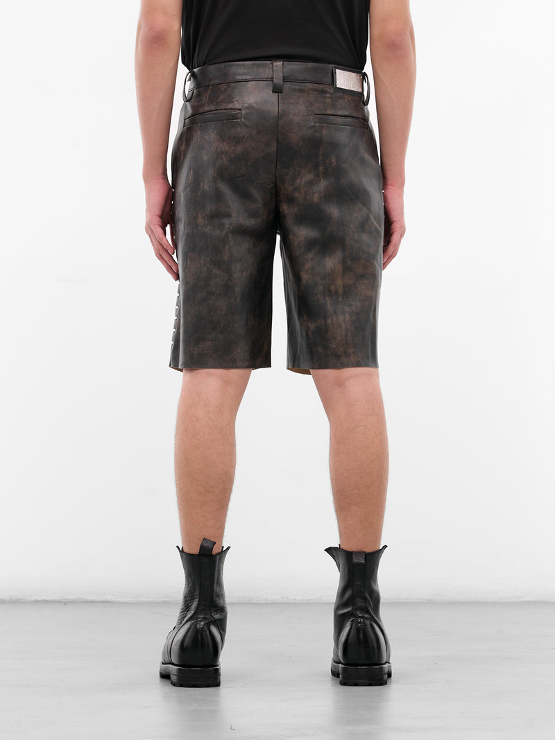 Brown Business Leather Shorts (BUSINESS-LEATHER-SHORT-BROWN)
