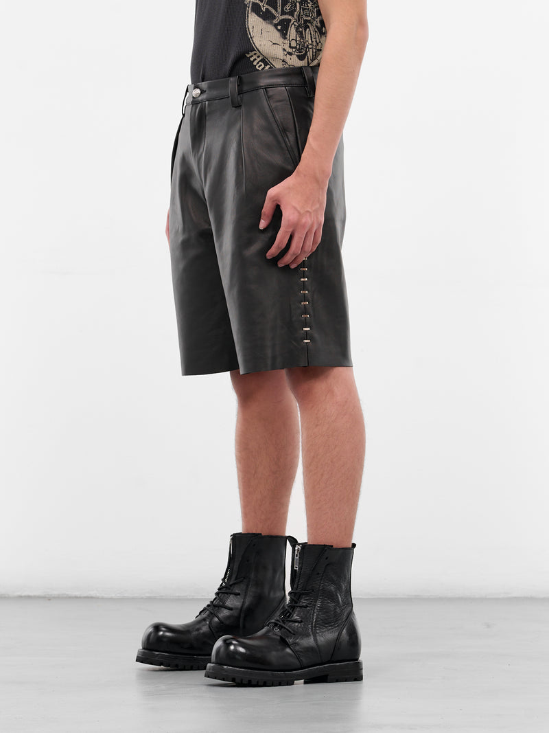 Black Business Leather Shorts (BUSINESS-SHORT-BLACK)