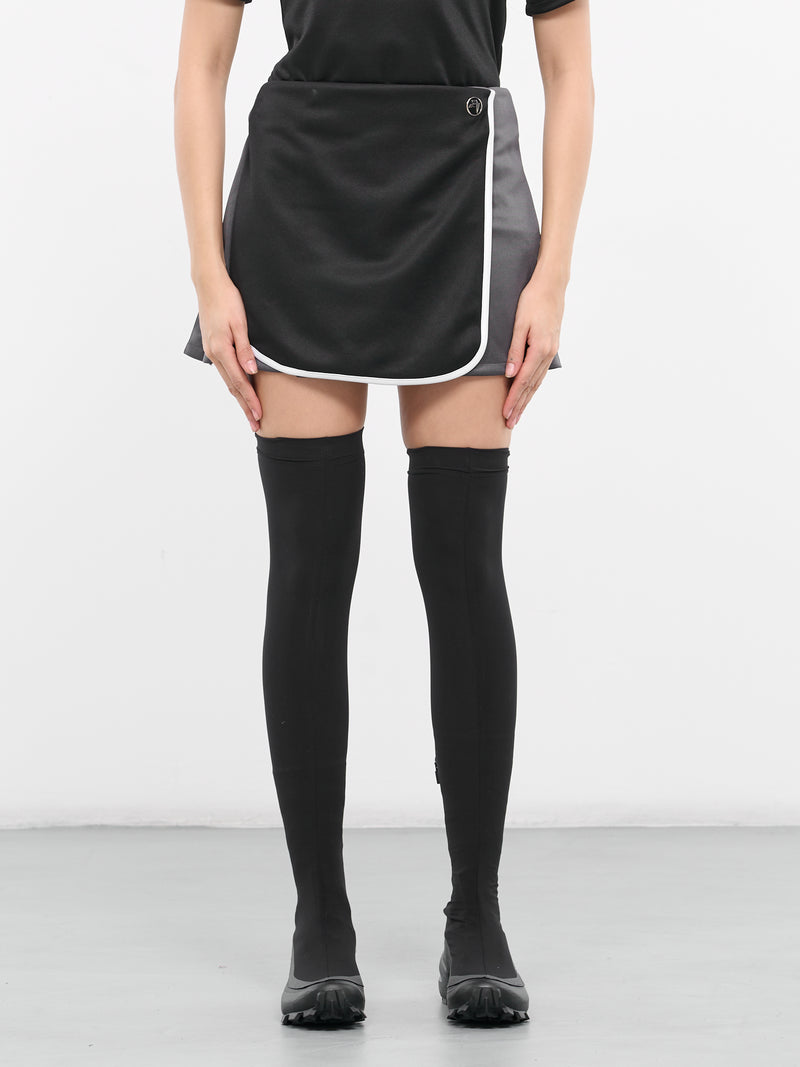 Pleated Track Mini Skirt (BWCN001-JER0011009-BLACK)