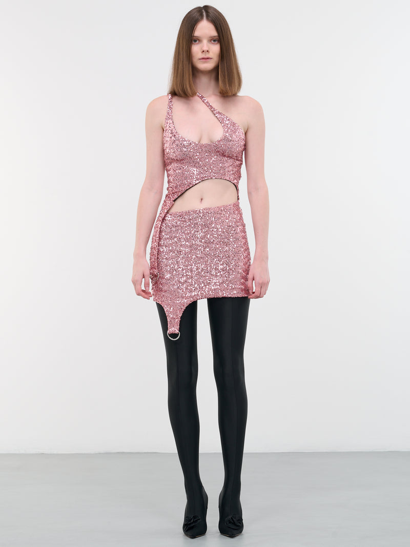 Sequin Dress (BWDB049-FAB001-3400-BEGONIA-PI)