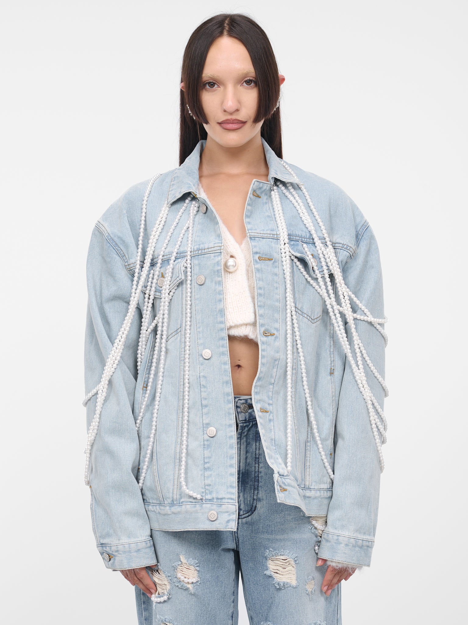 Pearl Denim Jacket (C-JK02-SB-SKY-BLUE)
