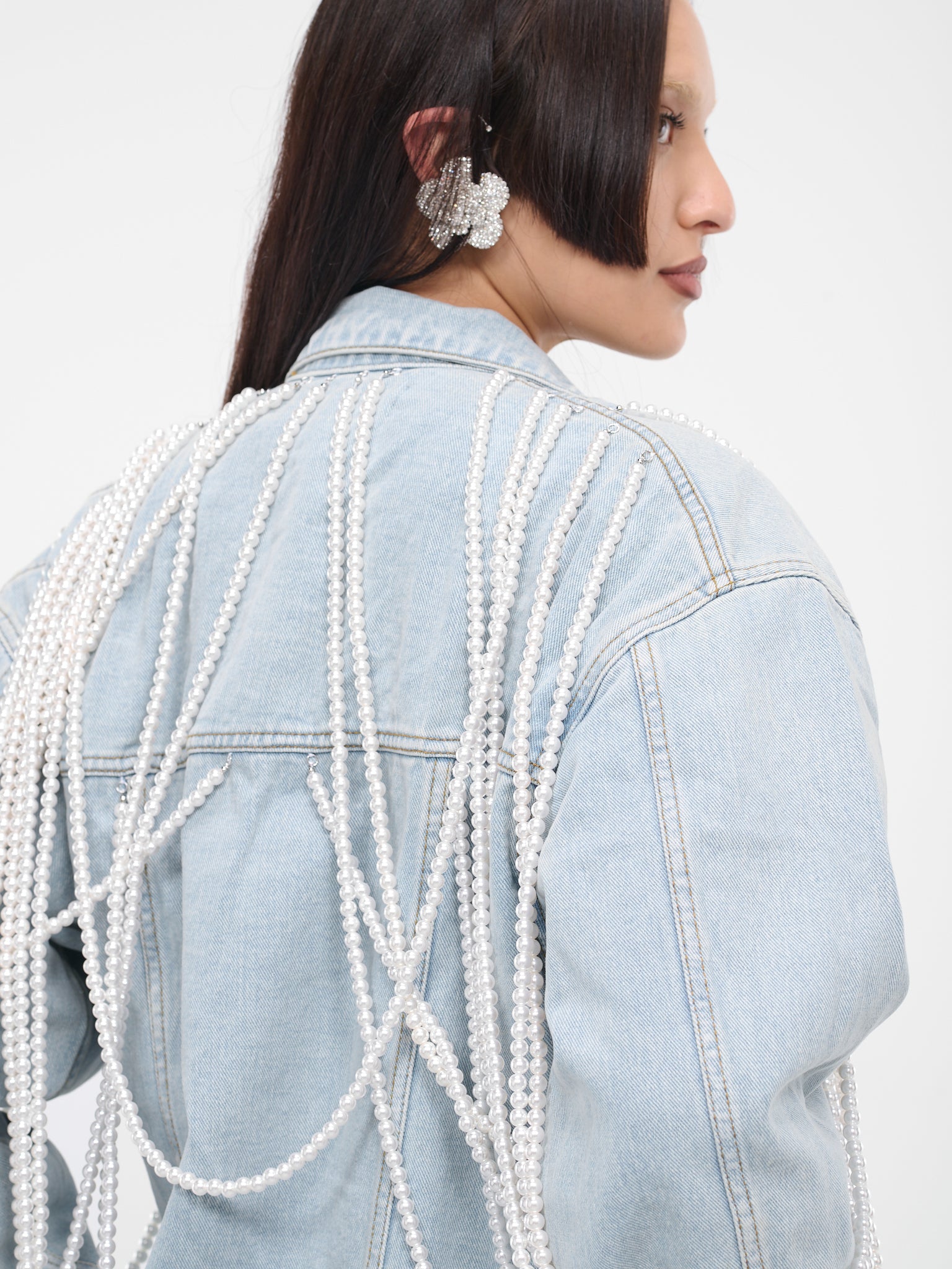 Pearl Denim Jacket (C-JK02-SB-SKY-BLUE)