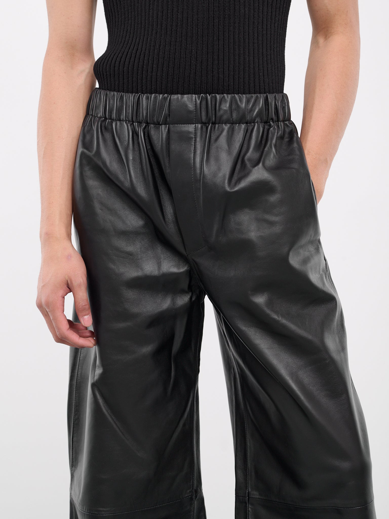 Leather Boxer Pants (CO-PT006-M-LEA001-BLACK)