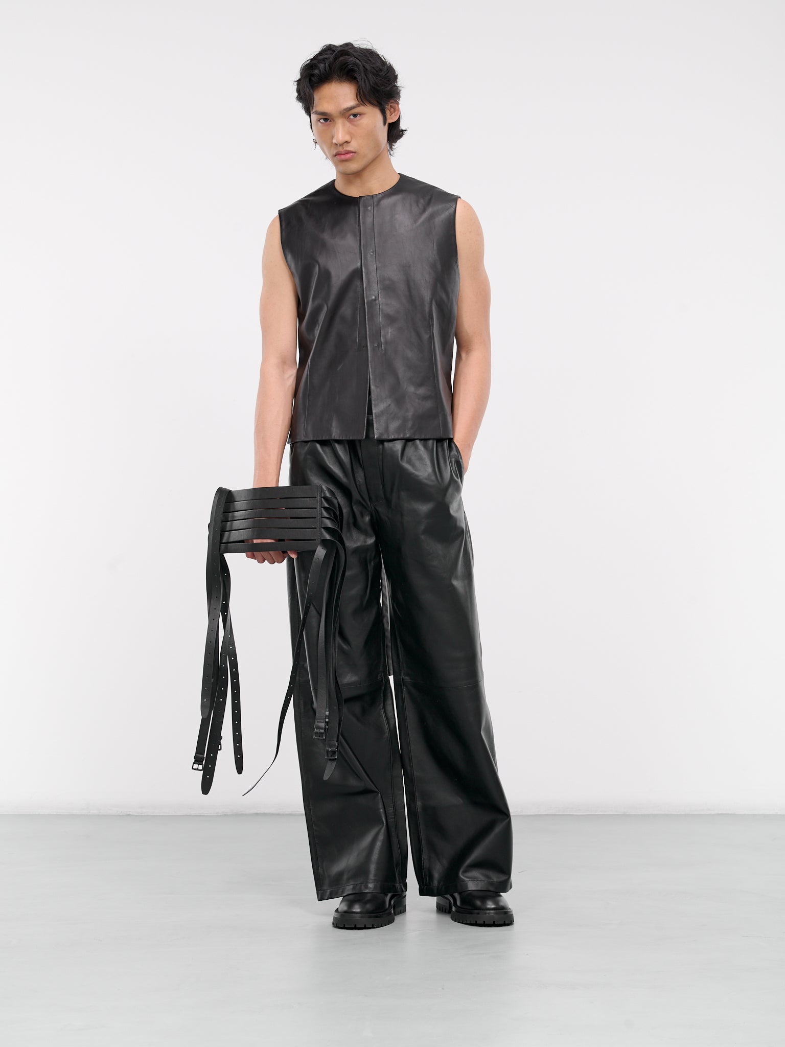 Leather Boxer Pants (CO-PT006-M-LEA001-BLACK)