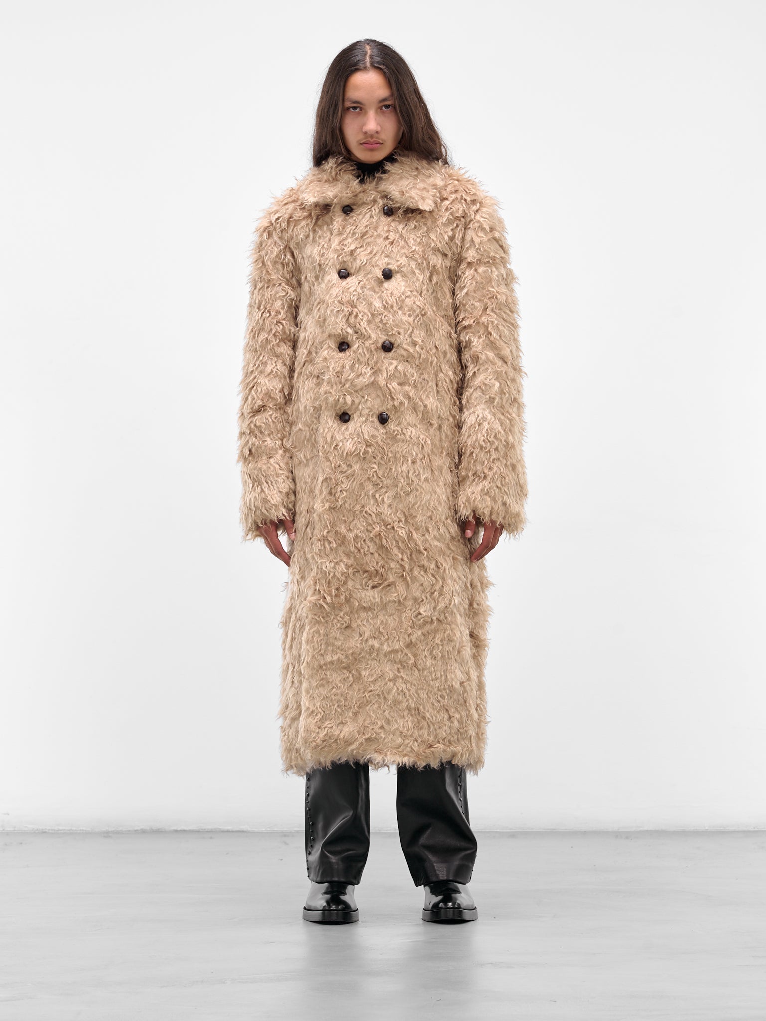 Beige Astrakan Fur Coat (CO40L-LB01-BEIGE-FUR)