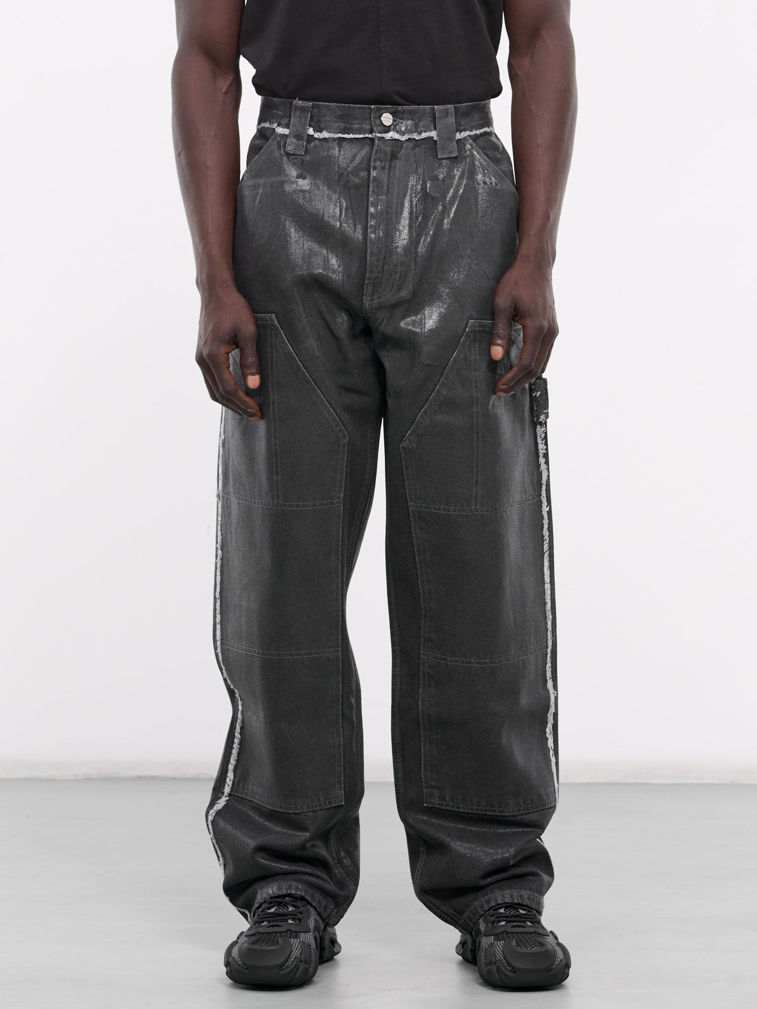 Laminated Carpenter's Jeans (C2195-1000-BLACK)