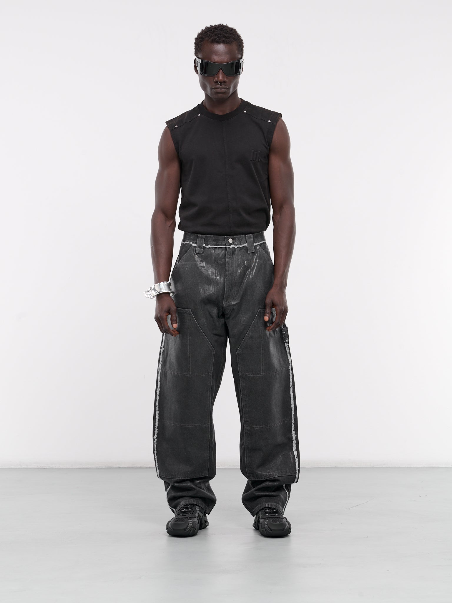 Laminated Carpenter's Jeans (C2195-1000-BLACK)