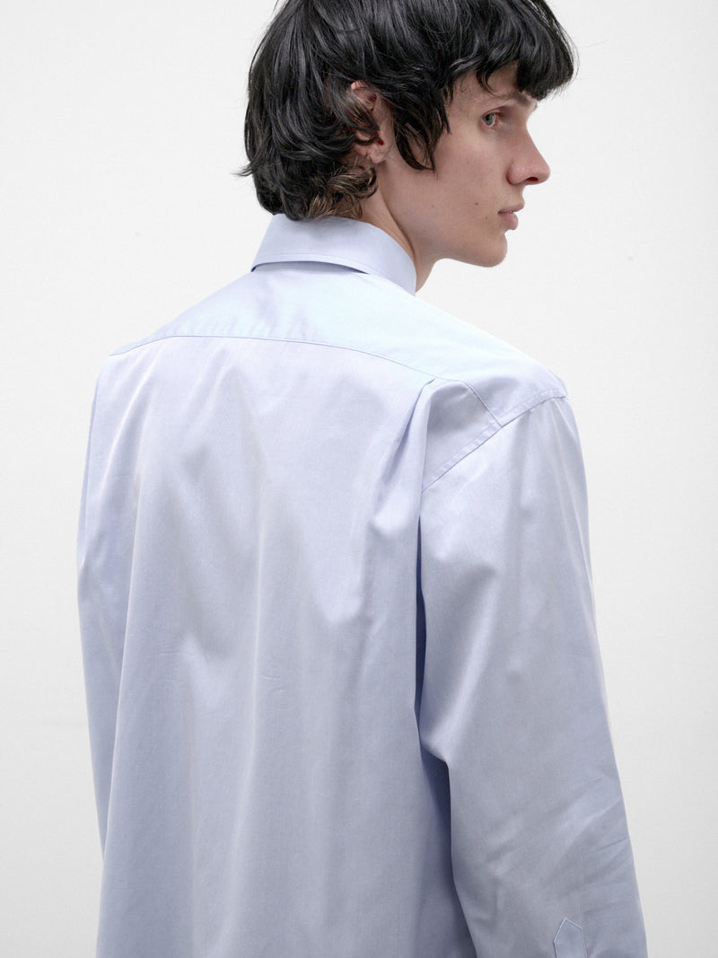 Blue Cotton Button-Up Shirt (C263F01B01-SAXE-BLUE)