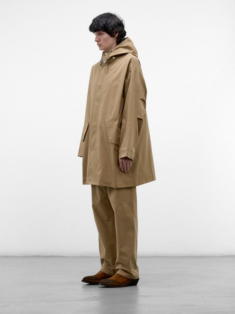 Beige Cotton Hooded Coat (C263F05C01-BEIGE)