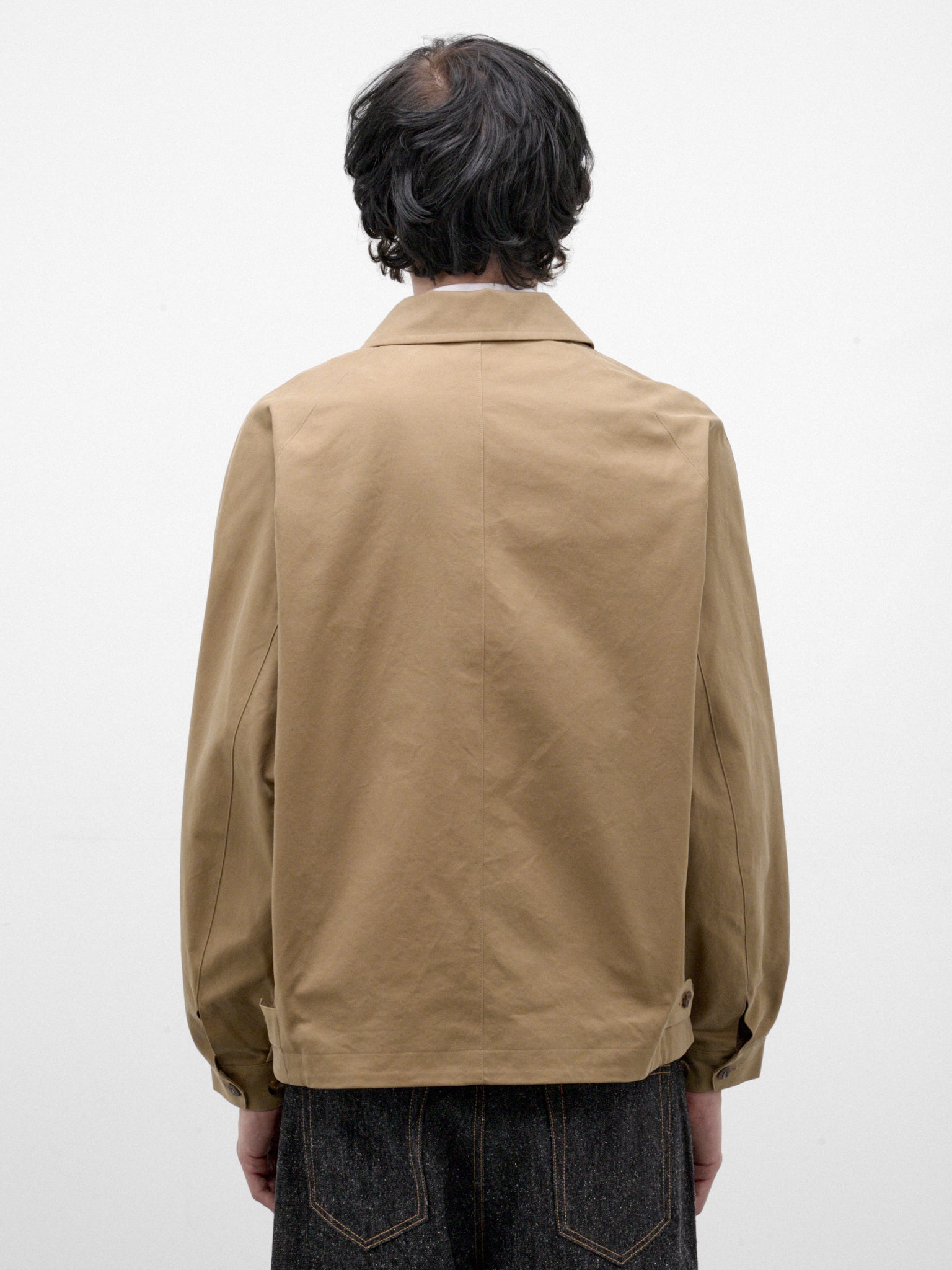 Beige Cotton Zip Jacket (C263F05J01-BEIGE)