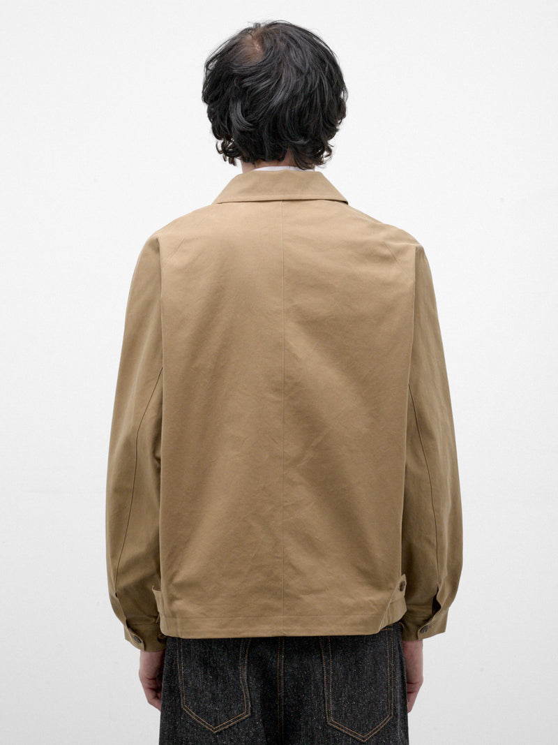 Beige Cotton Zip Jacket (C263F05J01-BEIGE)