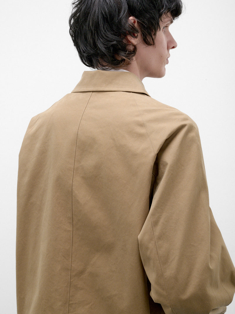Beige Cotton Zip Jacket (C263F05J01-BEIGE)