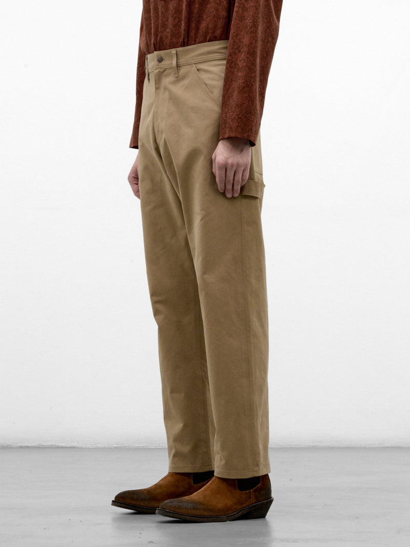 Beige Cotton Utility Pants (C263F05P01-BEIGE)