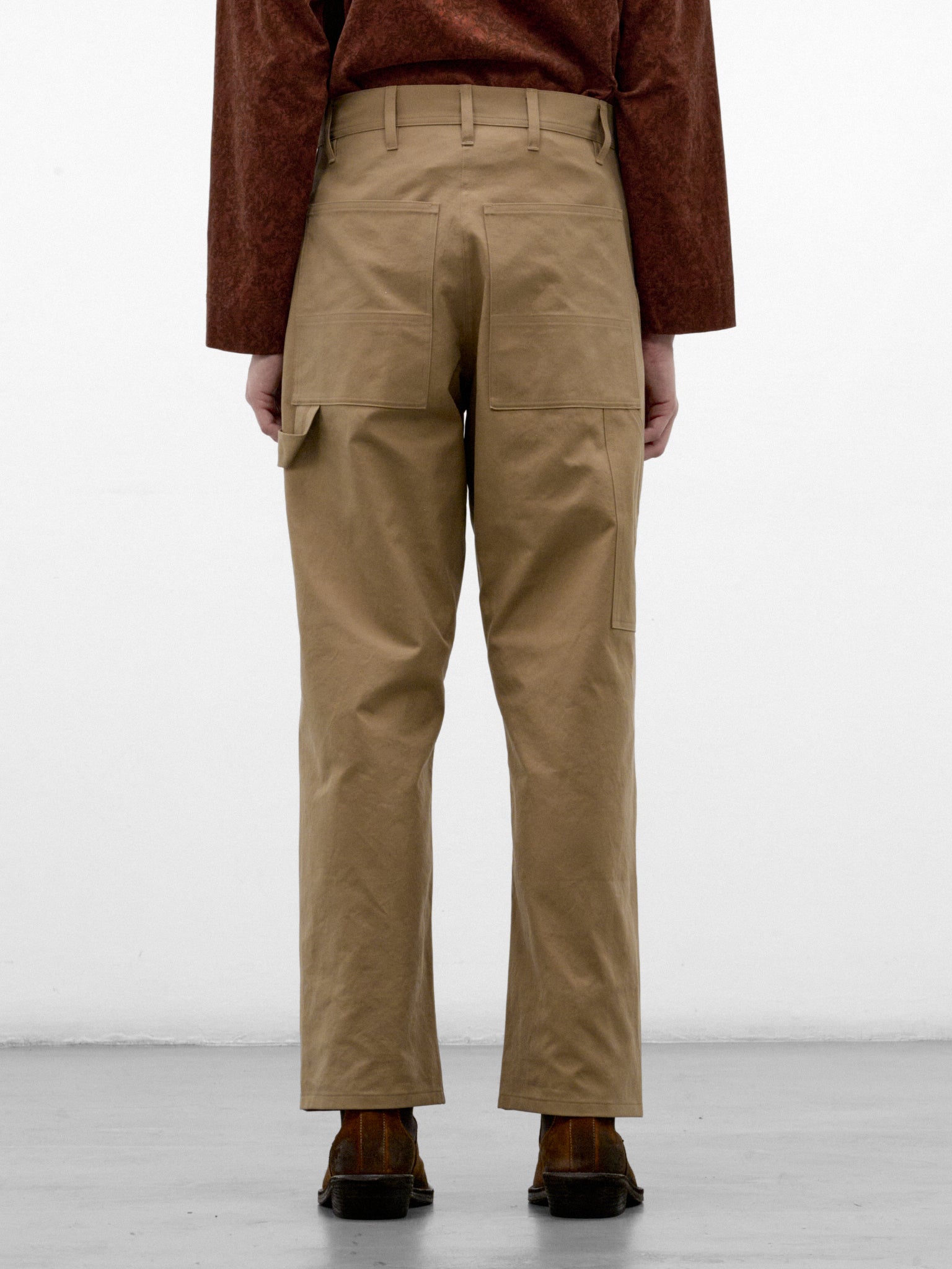 Beige Cotton Utility Pants (C263F05P01-BEIGE)