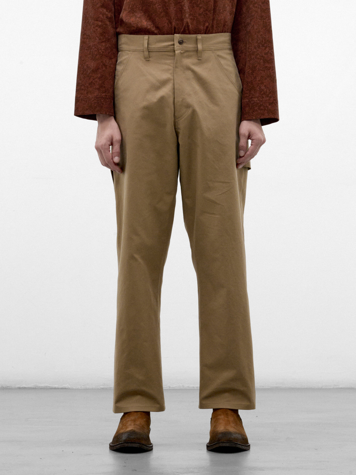 Beige Cotton Utility Pants (C263F05P01-BEIGE)