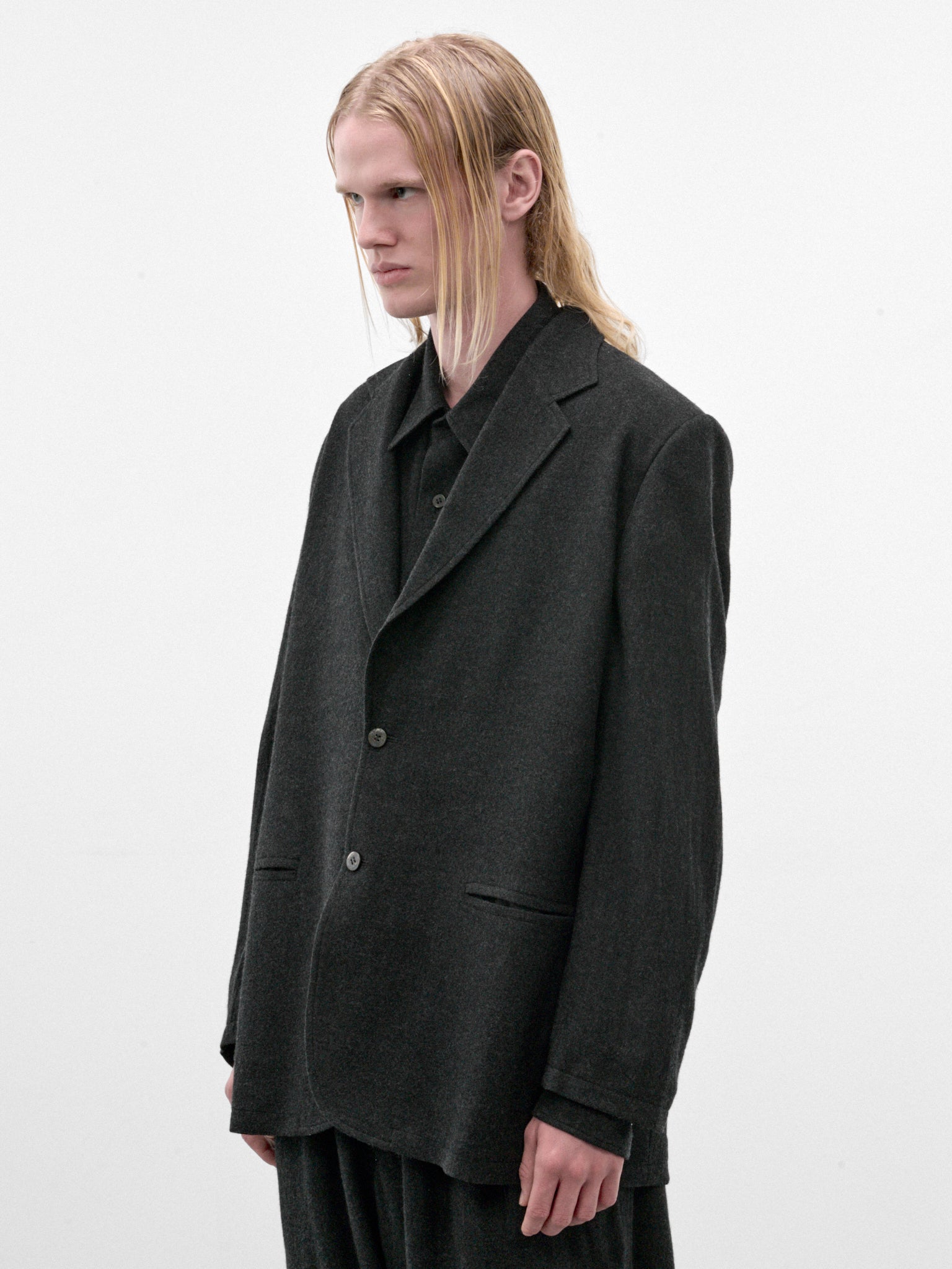 Dark Gray Wool Blazer (C263F06J01-DARK-GRAY)