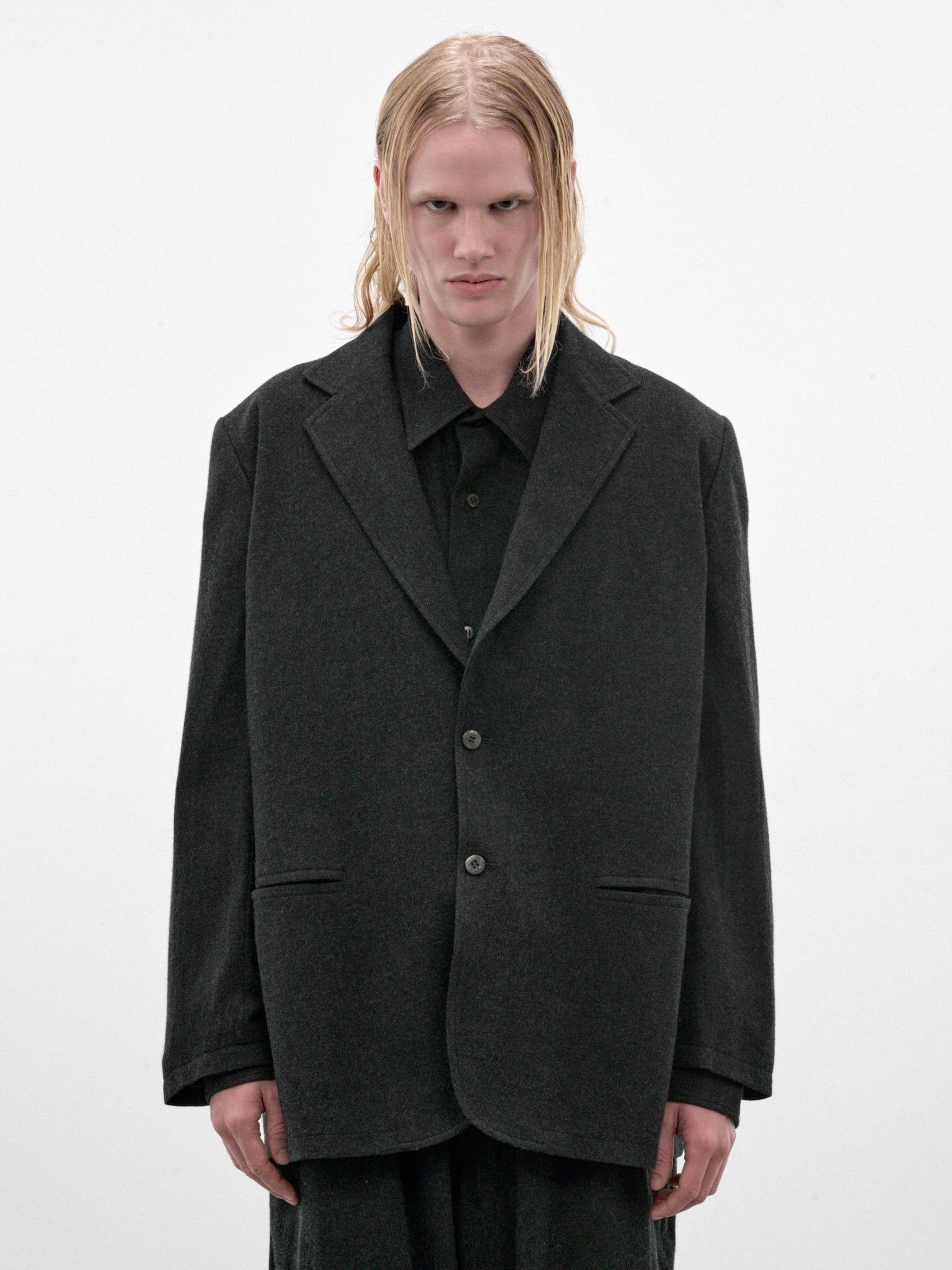 Dark Gray Wool Blazer (C263F06J01-DARK-GRAY)