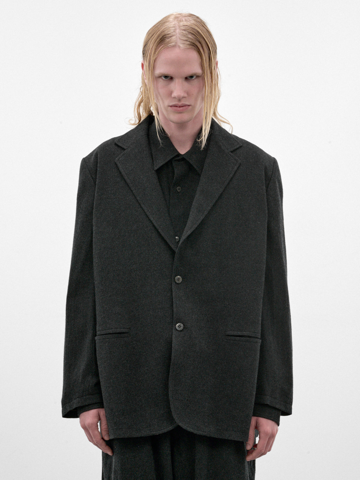 Dark Gray Wool Blazer (C263F06J01-DARK-GRAY)