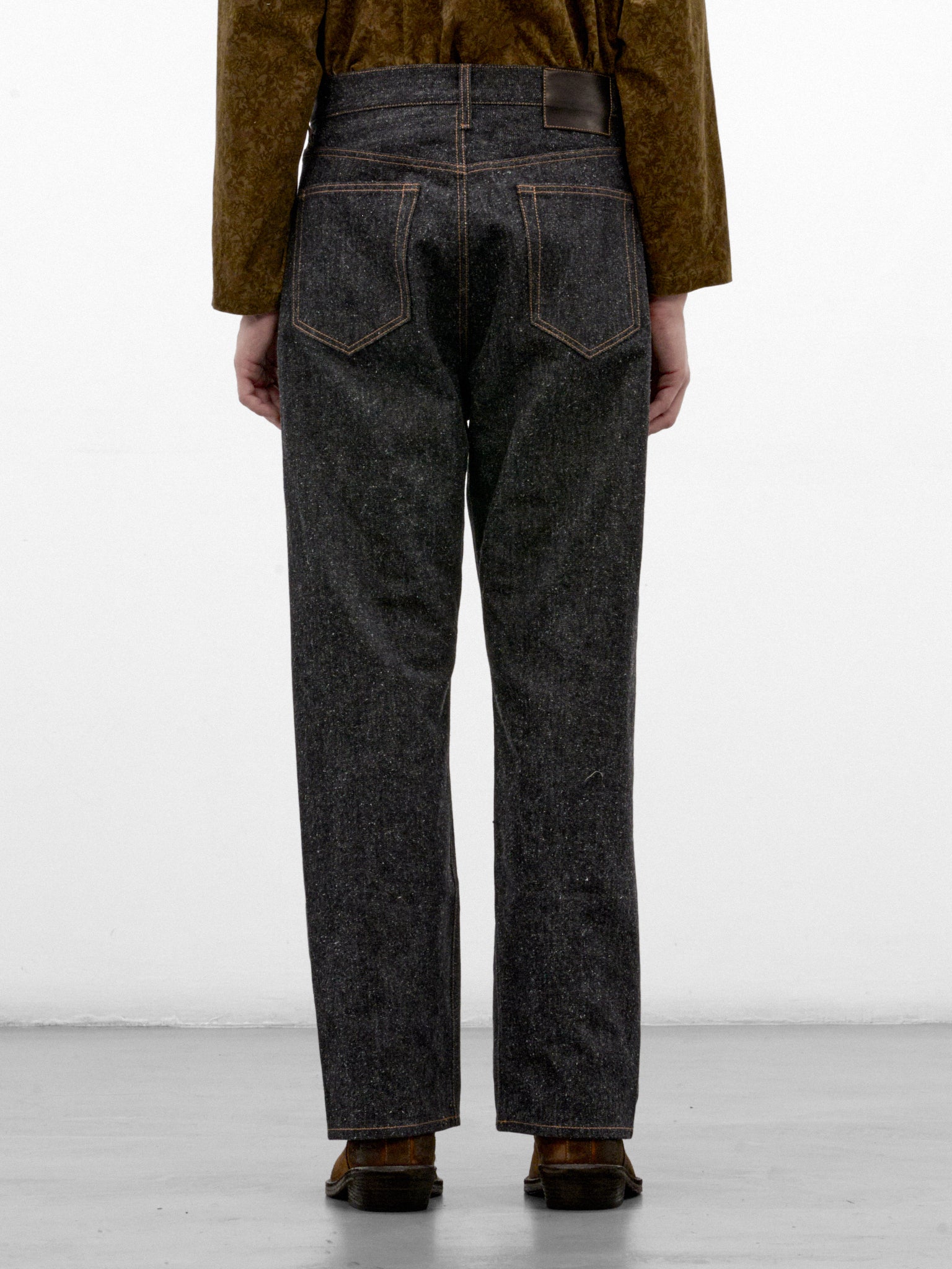 Black Cotton-Silk Pants (C263F11P02-BLACK)