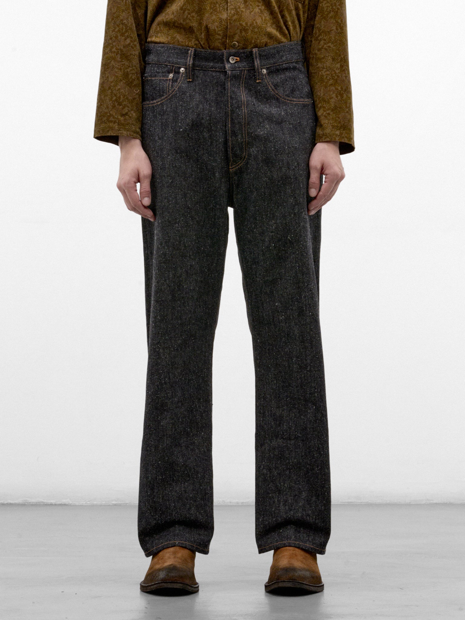 Black Cotton-Silk Pants (C263F11P02-BLACK)