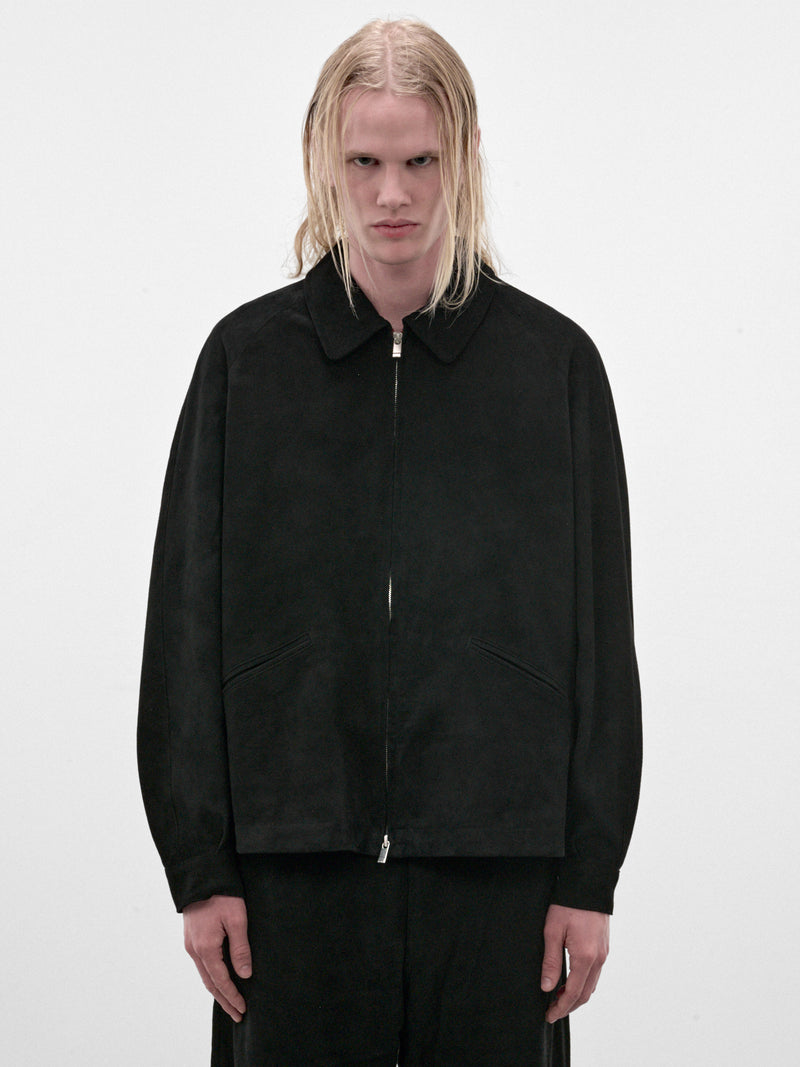 Brown Sheep Suede Zip Jacket (C263L02J01-BROWN)