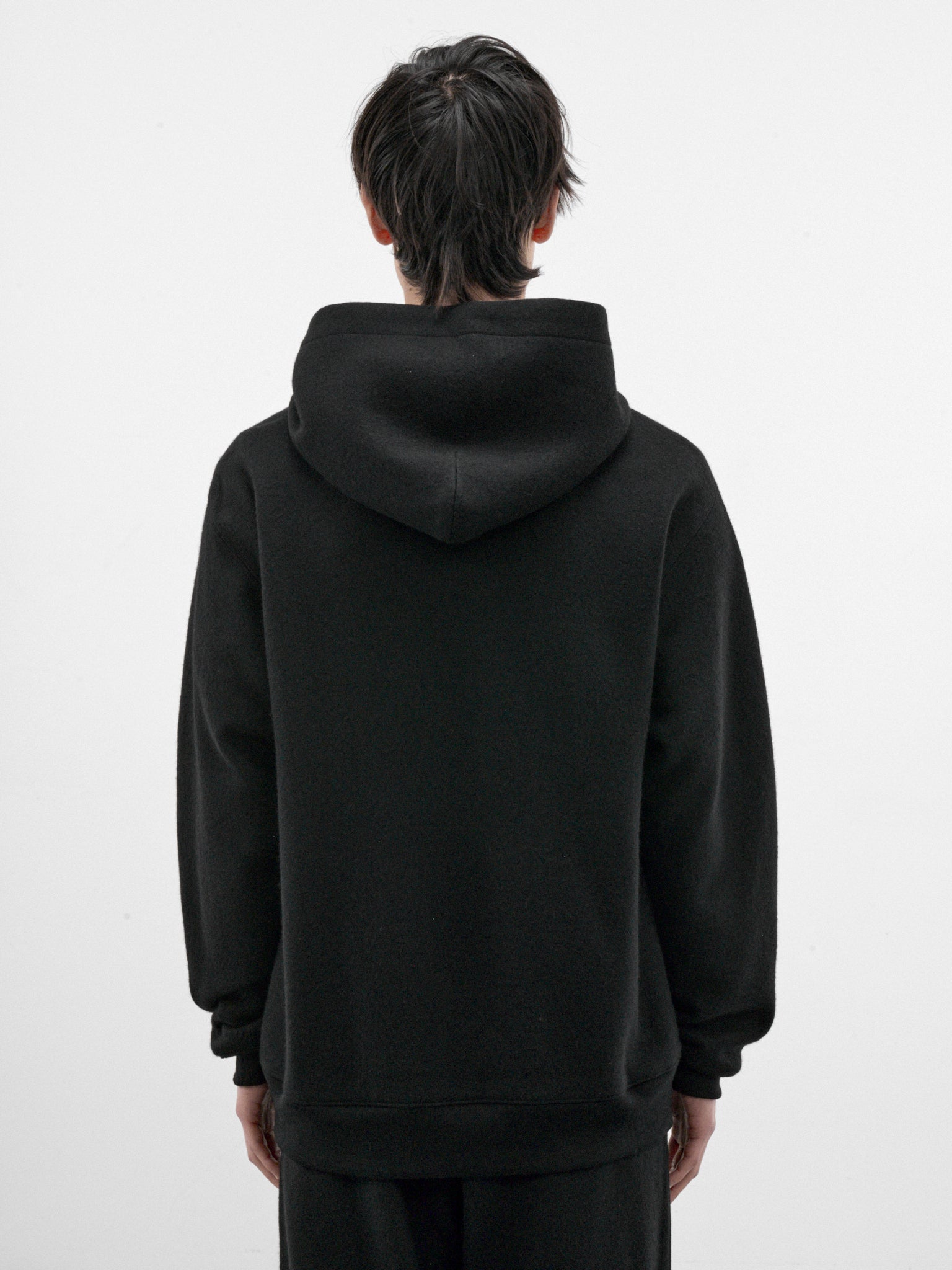 Black Wool Zip Hoodie (C263U02J01-BLACK)