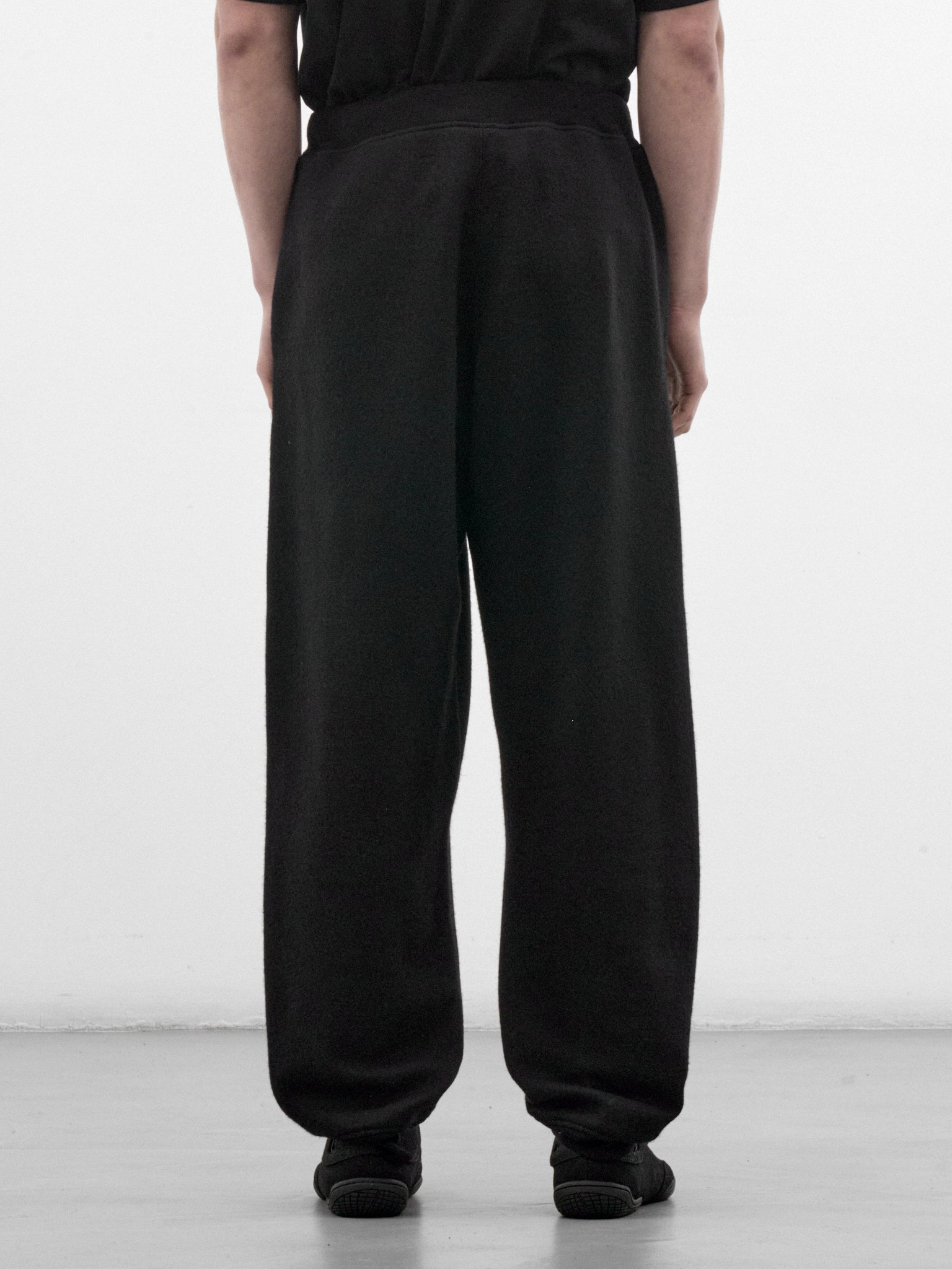 Black Wool Fleece Sweatpants (C263U02P01-BLACK)