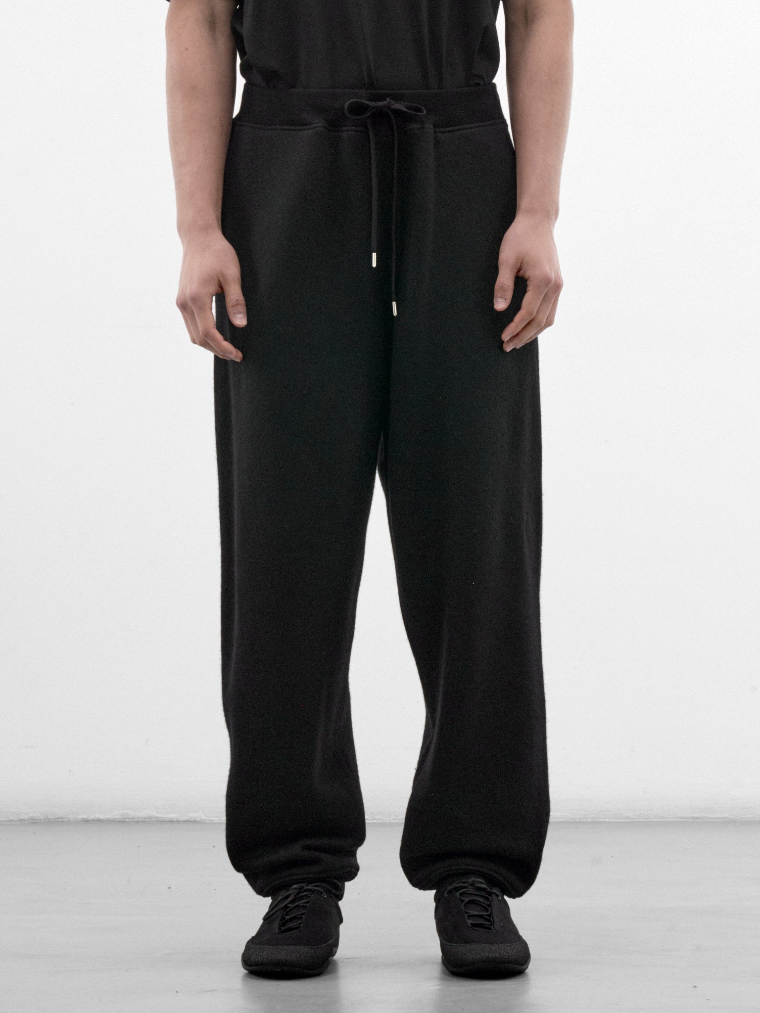 Black Wool Fleece Sweatpants (C263U02P01-BLACK)