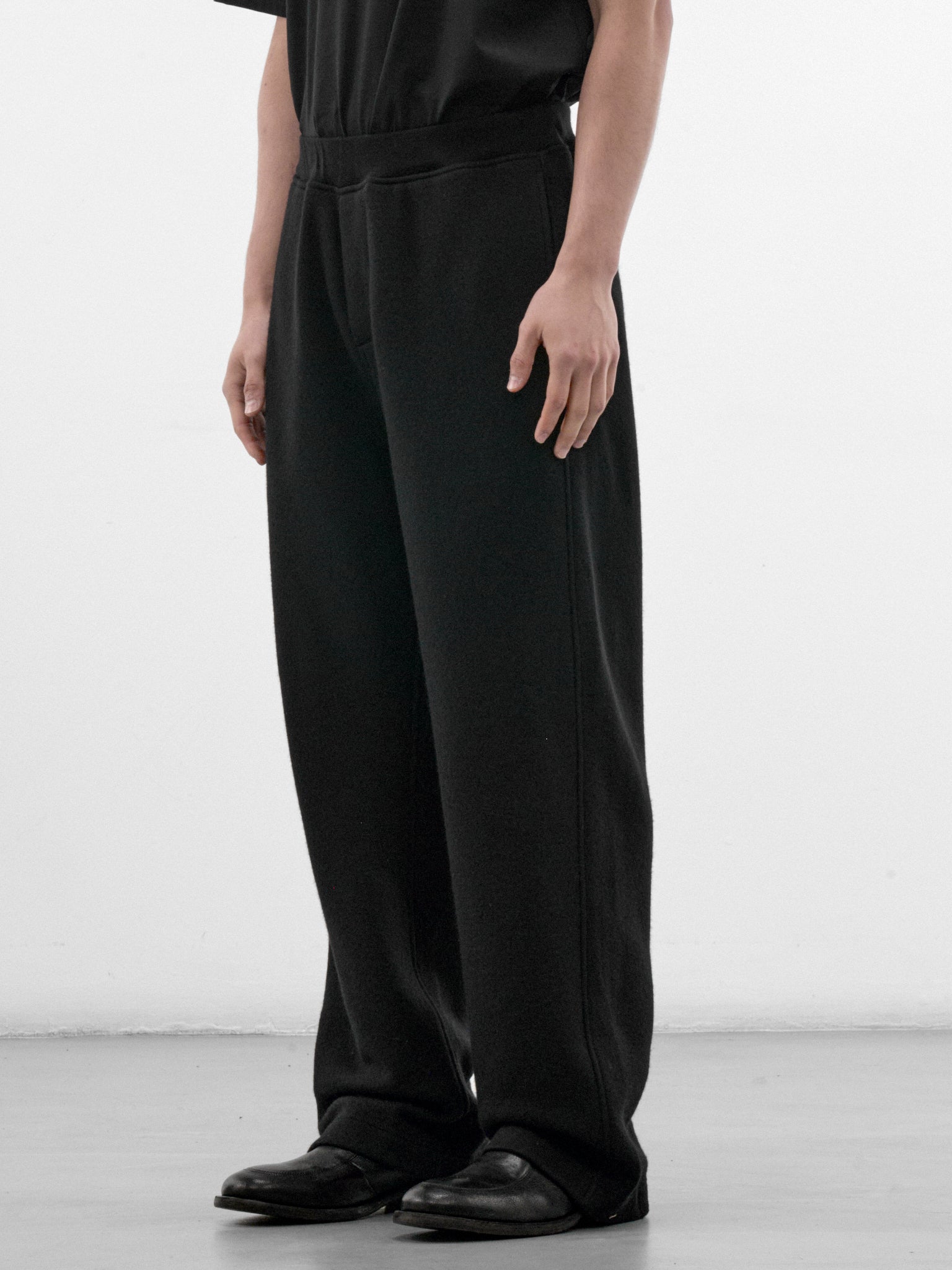 Black Wool Fleece Pants (C263U02P02-BLACK)