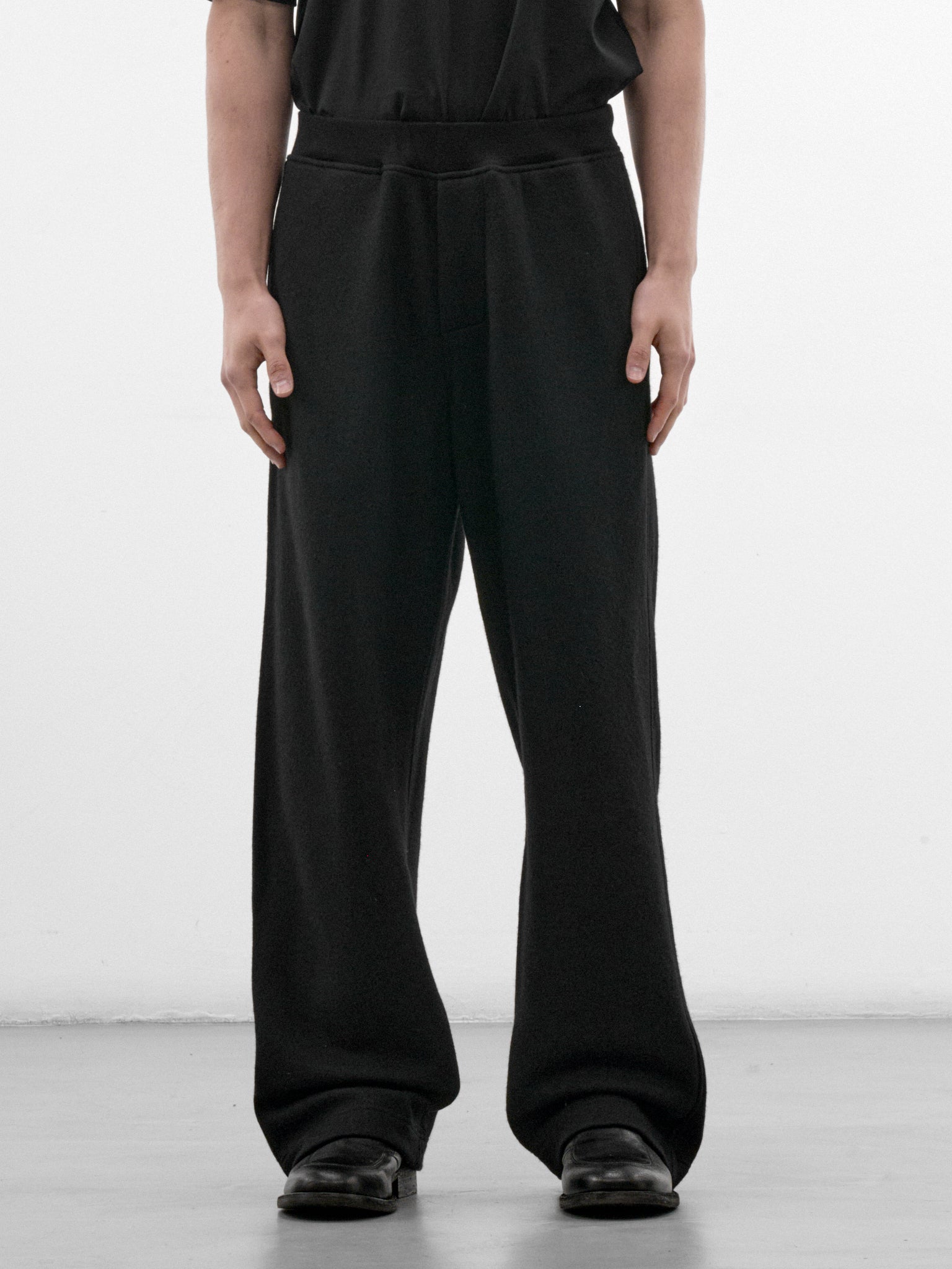 Black Wool Fleece Pants (C263U02P02-BLACK)