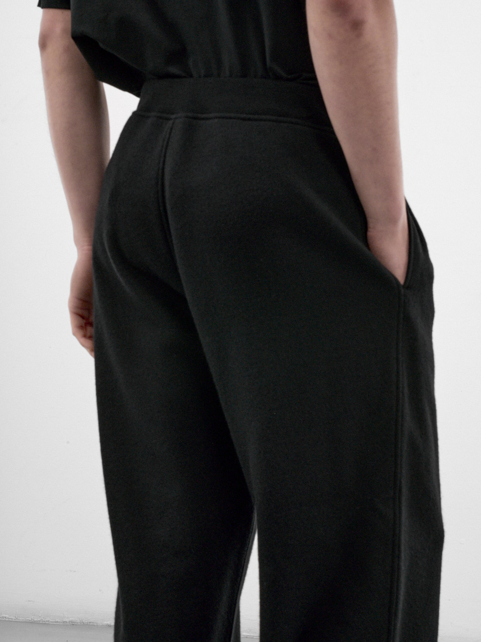 Black Wool Fleece Pants (C263U02P02-BLACK)