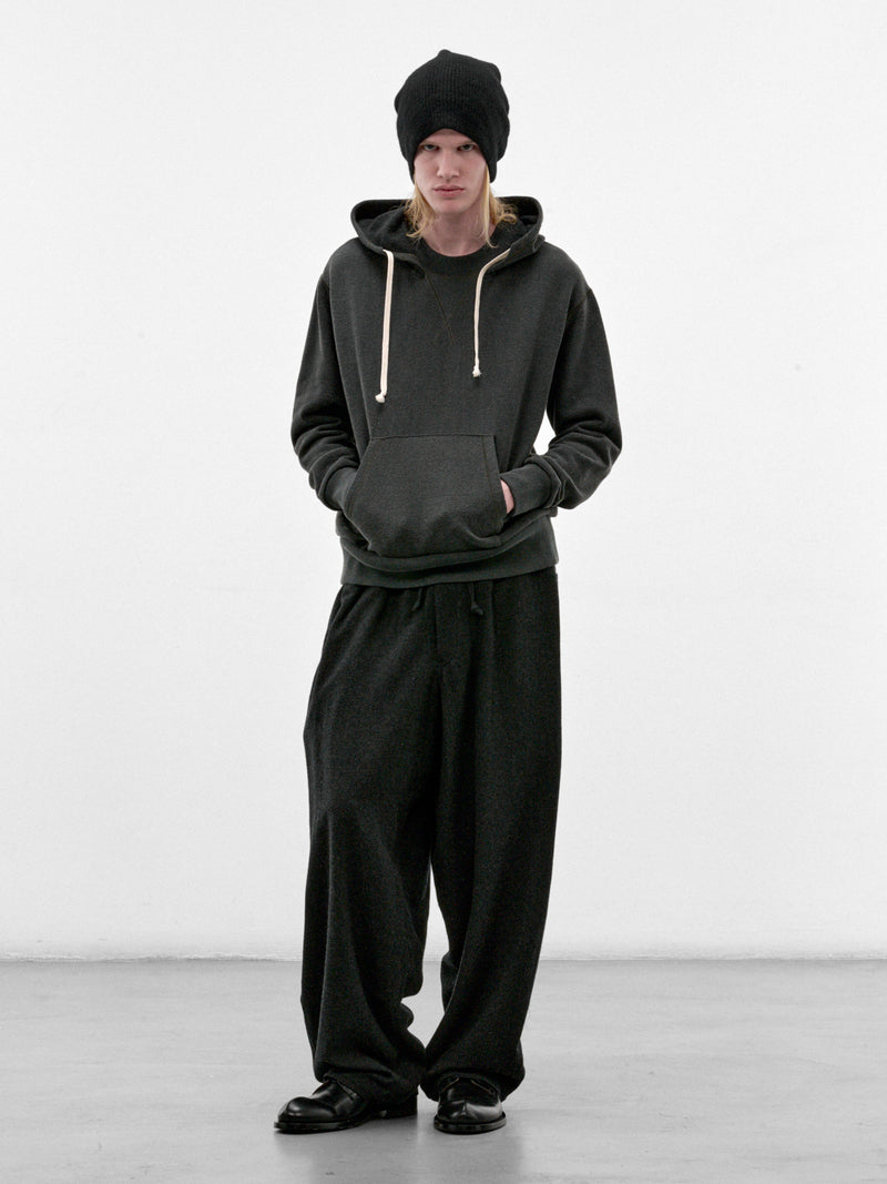 Blue-Gray Cotton Fleece Hoodie (C263U07B01-BLUE-GRAY)