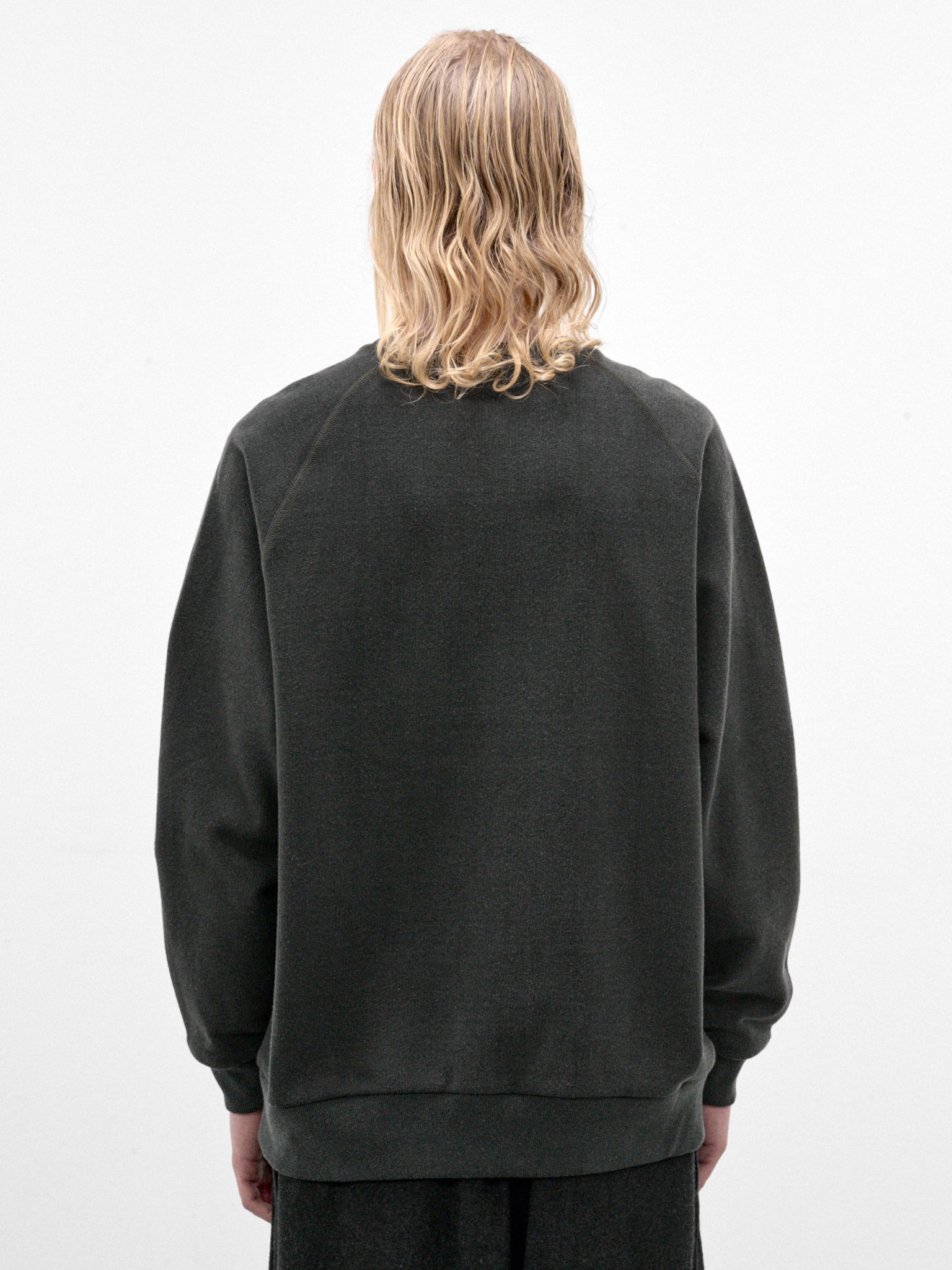 Blue-Gray Cotton Fleece Pullover (C263U07B02-BLUE-GRAY)
