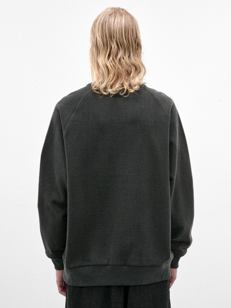 Blue-Gray Cotton Fleece Pullover (C263U07B02-BLUE-GRAY)