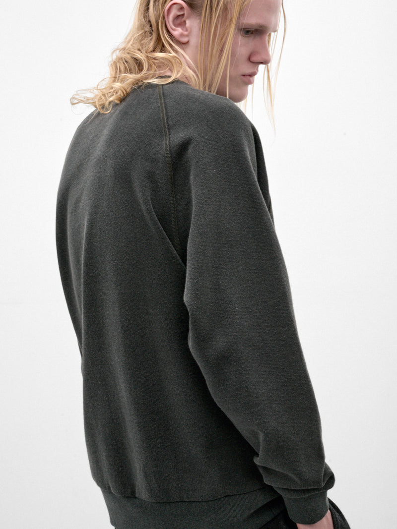 Blue-Gray Cotton Fleece Pullover (C263U07B02-BLUE-GRAY)