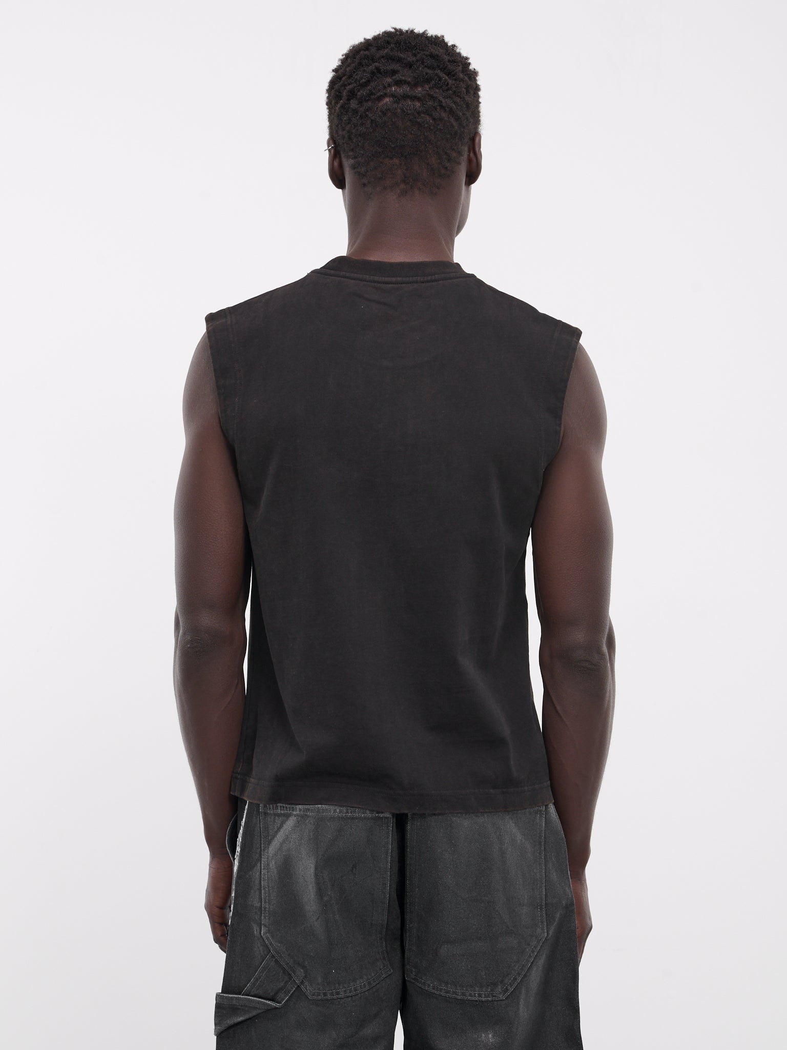 Embossed Muscle Tank (C3179-1030-WASHED-BLACK)