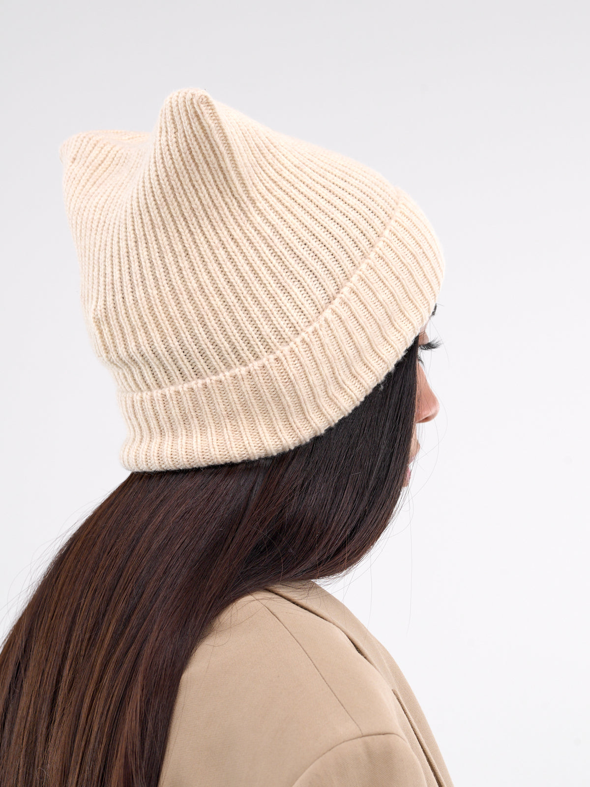 Face Logo Square Beanie (C40392-OATMEAL-MELANGE)